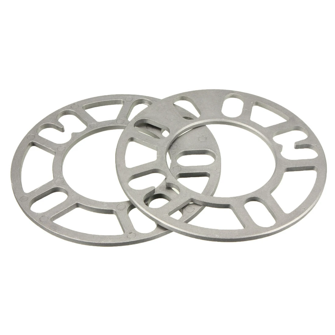 

2x Universal 5MM Alloy aluminum Wheel Spacers Adaptor Shims Plate 4/5 Stud Silver