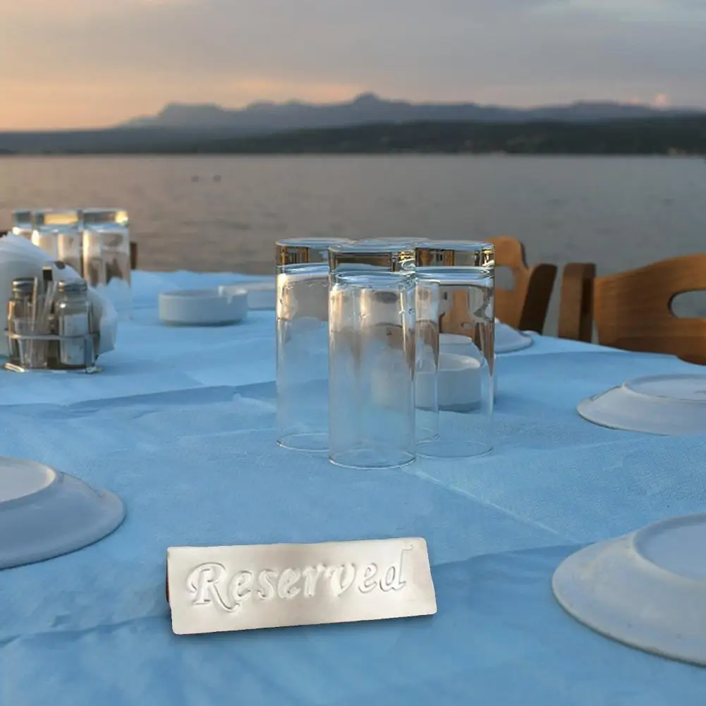 

Table Display Decor Sign :Stainless Steel Double Side Restaurants Bars Reserved Table Display Decor Sign