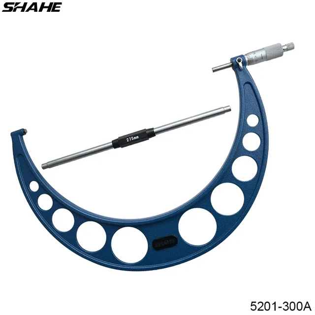 Micrometer 275 300mm shahe blue 0.01mm outside micrometer measuring tools 5201 300A in