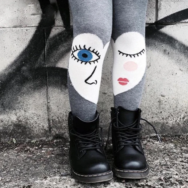NEW Kids Warm Pantyhose Cartoon Eyes Baby Girl Cotton Fashion Tights Stockings