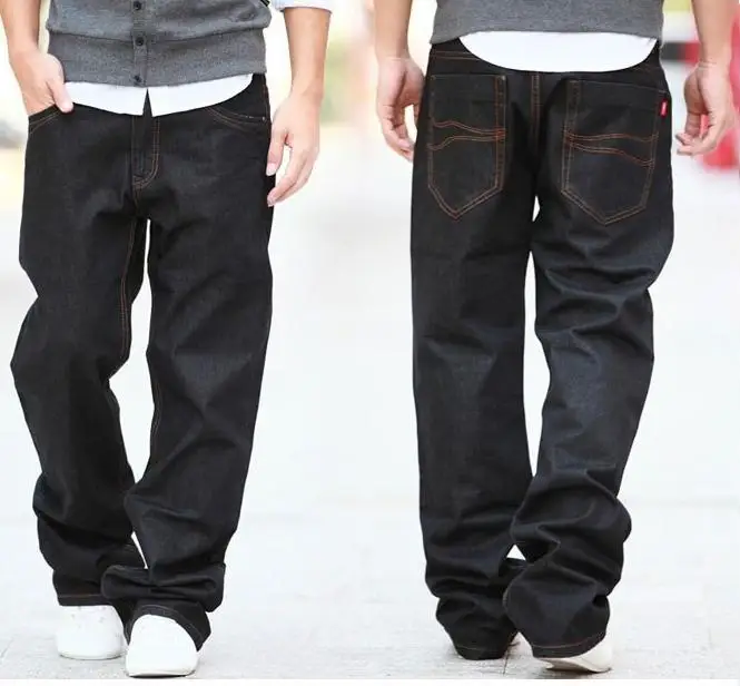 Wide black jeans men Clearance
