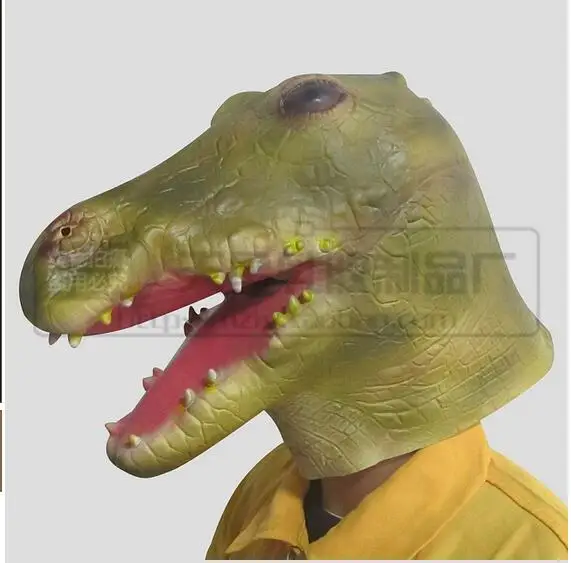 

New Full Face Carnival Celebrations Party Crocodile Mask FULL OVERHEAD FUNNY ADULT LATEX RUBBER WILDLIFE ANIMAL FANCY DRESS MASK