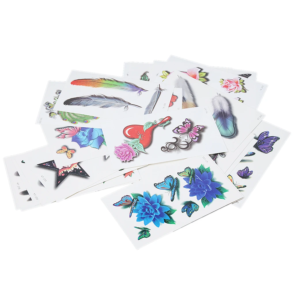 MagiDeal 30x Waterproof Cartoon Temporary Body Tattoos Stickers for Children Set H Temporary Designs Body Art Tattoos