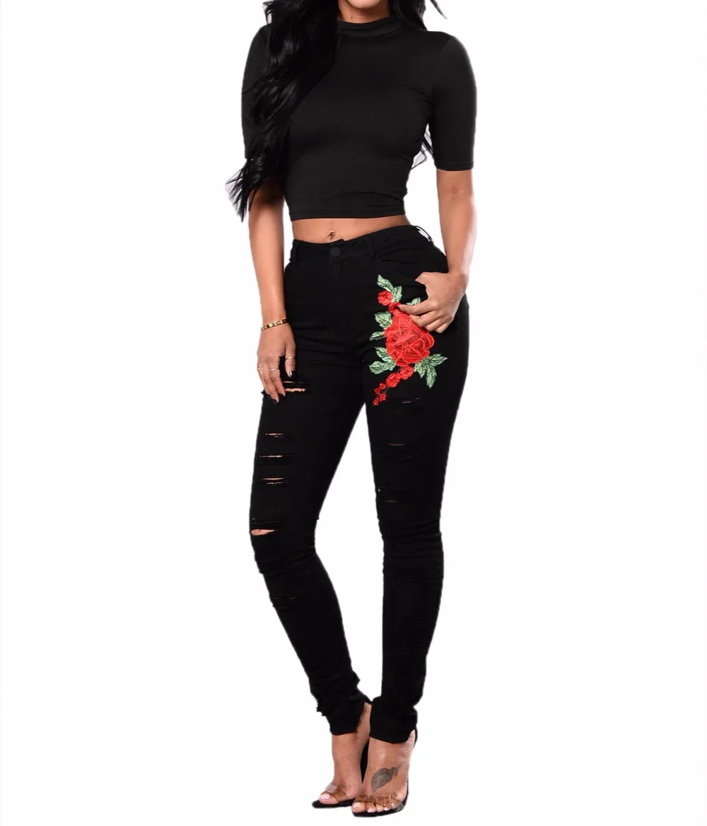 

High Waist Ripped Skinny Jeans Colombian Leggings Jeans Pants Wholesale