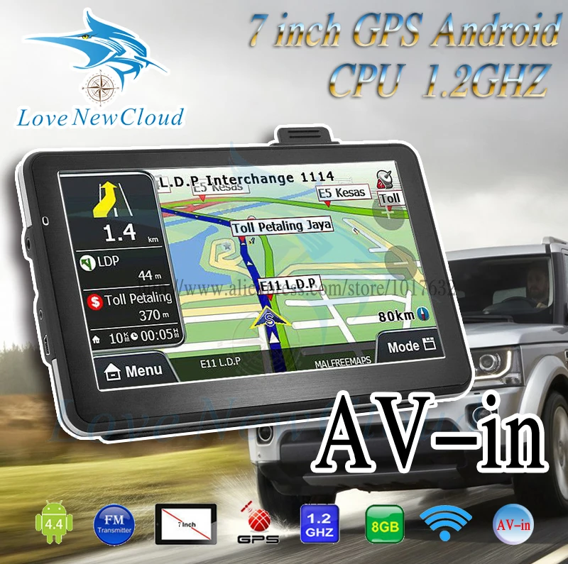 

Oriana 7 inch Car GPS Navigation Android Bluetooth WIFI Russia Navitel/Europe map Truck Vehicle gps Navigator sat nav Built 8GB