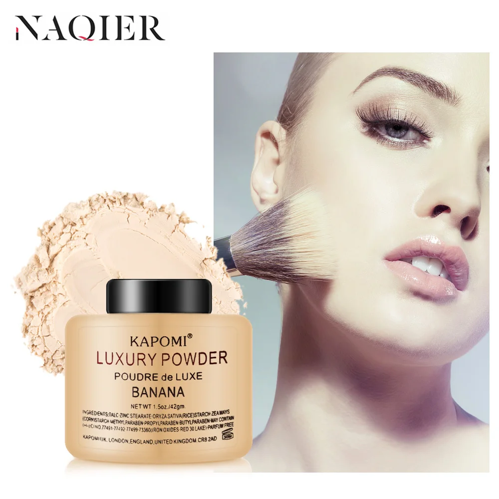 

NAQIER Face Makeup Banana Powder Smooth Loose Oil control Face Powder Makeup Concealer Mineral Finish Powder