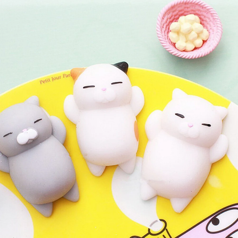 

1pc Colorful Cute Novelty Gift Big Little Cat Vent Ball Action Figure Toy Soft RobotDoll Relax Squeeze Stress Relief Kids Toy