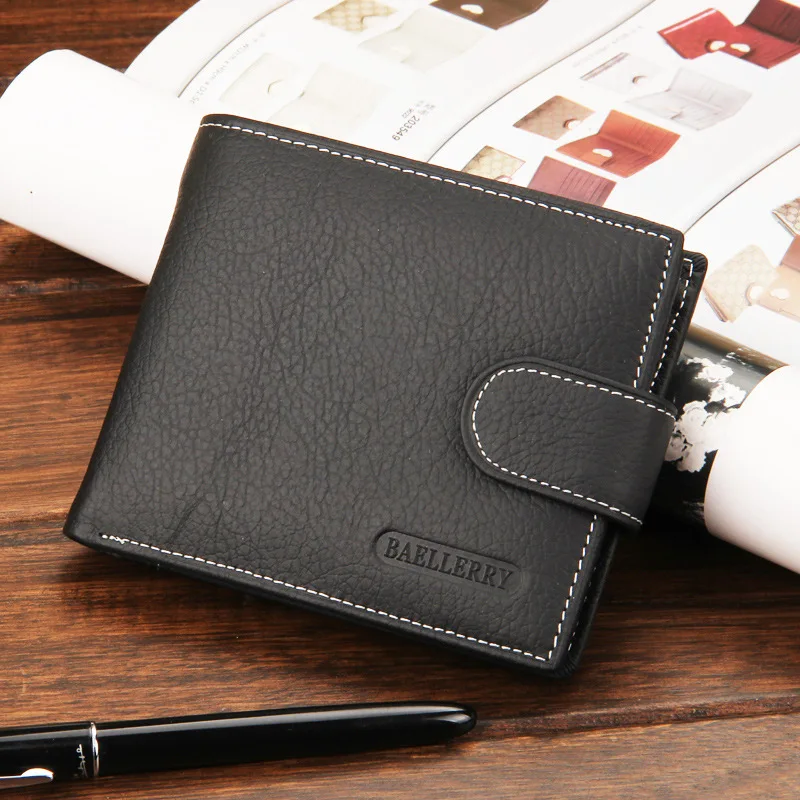 

Men wallets Fashion famous brand genuine leather wallet hasp design wallets with coin pocket purse card holder for men carteira
