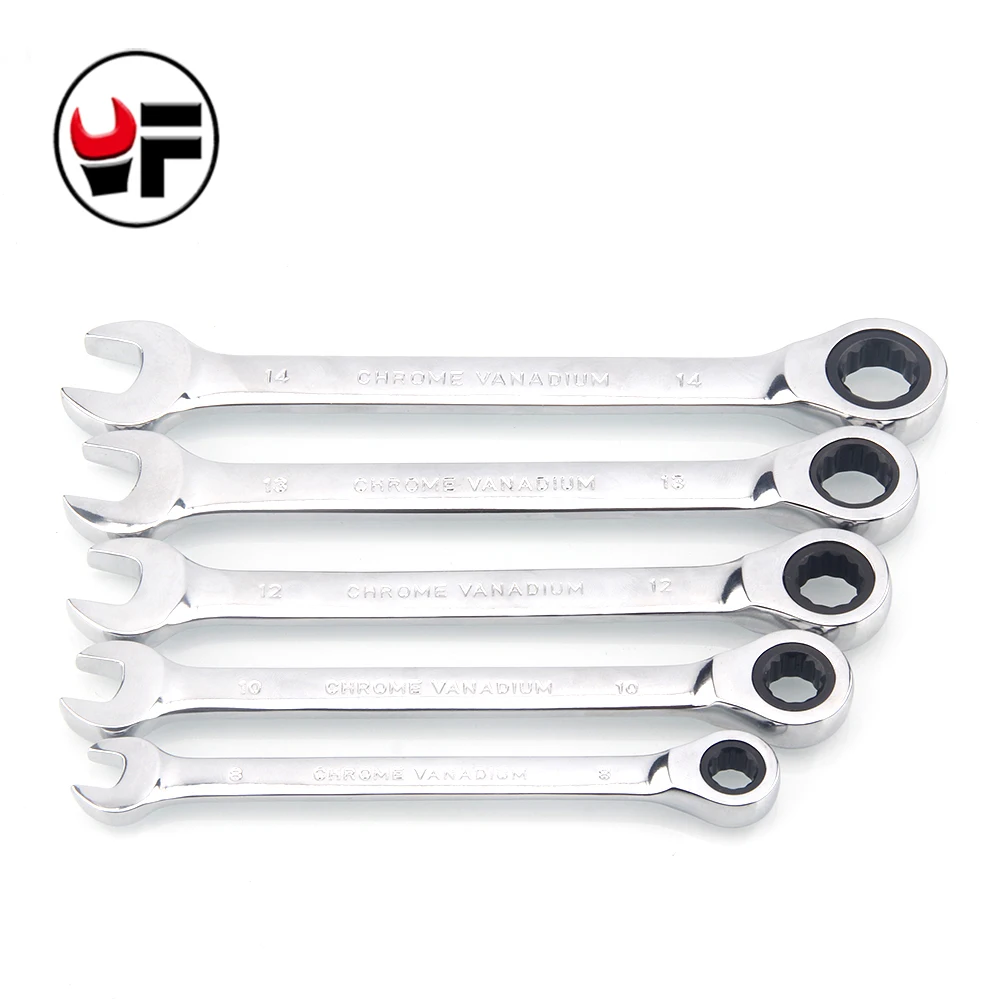 

YOFE 8-14 5PC Ratchet Spanners wrench a set of keys set of heads mirror tool torque wrench universal key Chrome Vanadium