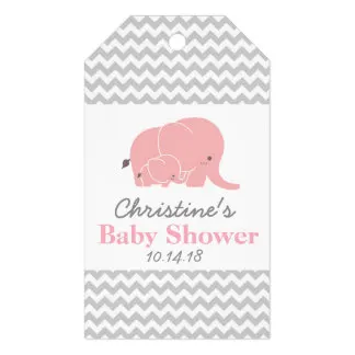 

2x3.5inch Elephant Baby Shower Favor Tags|Pack of Gift Tags