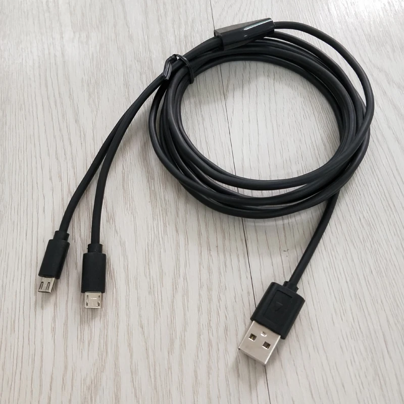 22AWG 2meter 6ft Dual Micro USB Splitter Cable Power 2 Micro USB Devices At Once