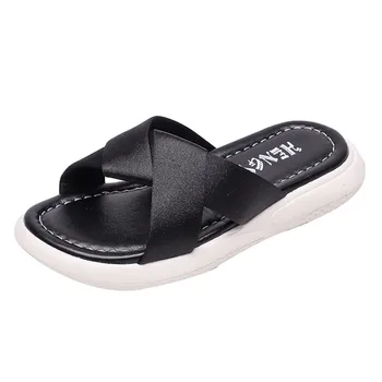 

ARLONEET 2019 Kids Girls Boys Home Slippers Floor Family Shoes Beach Sandals kids shoes summer Leather beach slippers girls