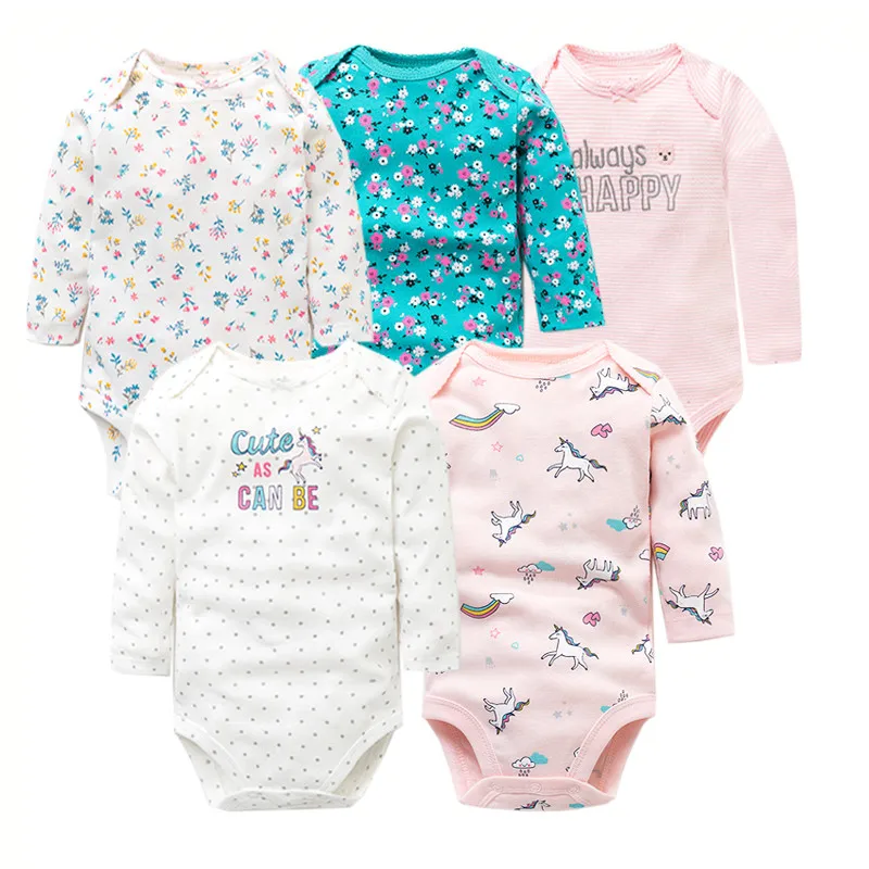 2018 ربيع الخريف القطن الطفل السروال القصير طفل بذلة طويلة الأكمام الوليد طفلة الصبي الملبس الكرتون الرضع ملابس الطفل