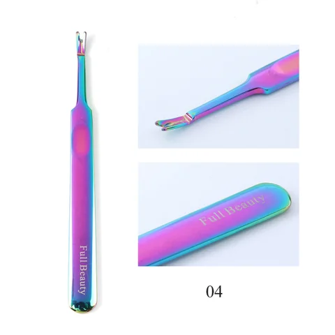 Beauty Manicure Cutter Rainbow Nail Clippers Nippers Dead Skin Gel Polish Remover Cuticle Pusher Nail Care Tool CH01-12/FB