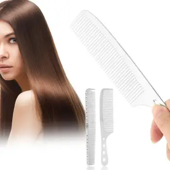 

2Pcs/Set Hair Comb Space Aluminum Stainless Steel Anti-static Sparse Haircut Comb Beauty Tool