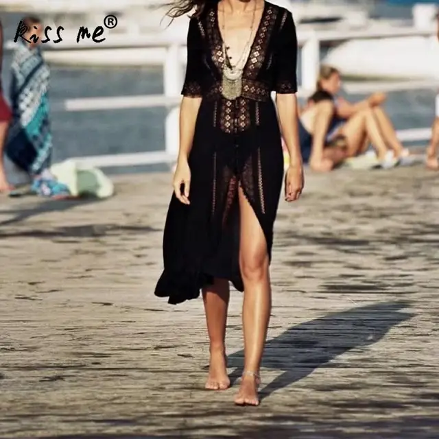 Special Price Deep V Chiffon Female Cardigan with Button Lace Beach Cover Up Women's Tunic Hollow Beachwear Cover-Ups Summer Clothes for Women Special Price Deep V Chiffon Female Cardigan with Button Lace Beach Cover Up Women's Tunic Hollow Beachwear Cover-Ups Summer Clothes for Women