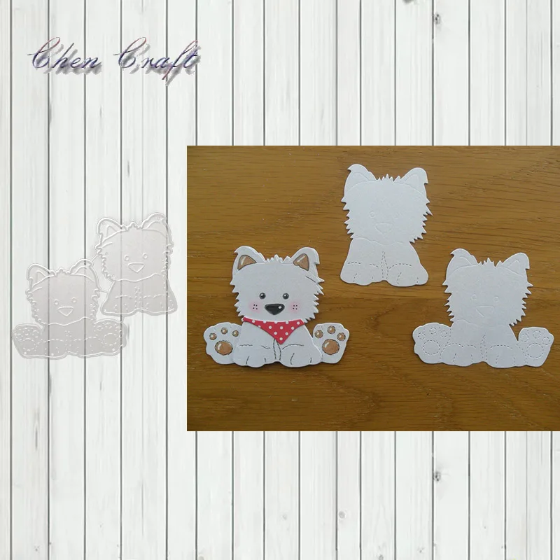 

Cute dog Cutting mold Christmas mold metal cutting mold mold DIY scrapbook album stamp paper card embossing