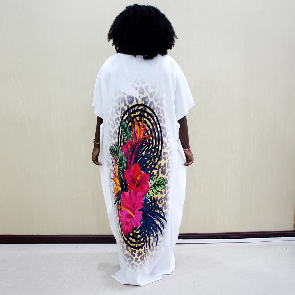 Африканское повседневное свободное платье для женщин с цветочным принтом модное макси для женского платья