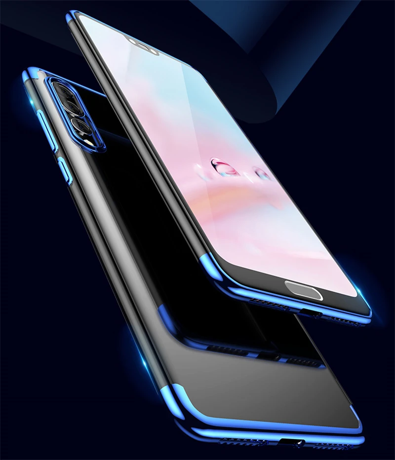 Ultra thin soft TPU Transparent Plating Phone Case For HUAWEI P20 Pro P20 Lite P10 Plus P9 Honor 9 V10 Mate 8 9 10 Pro Cover (10)