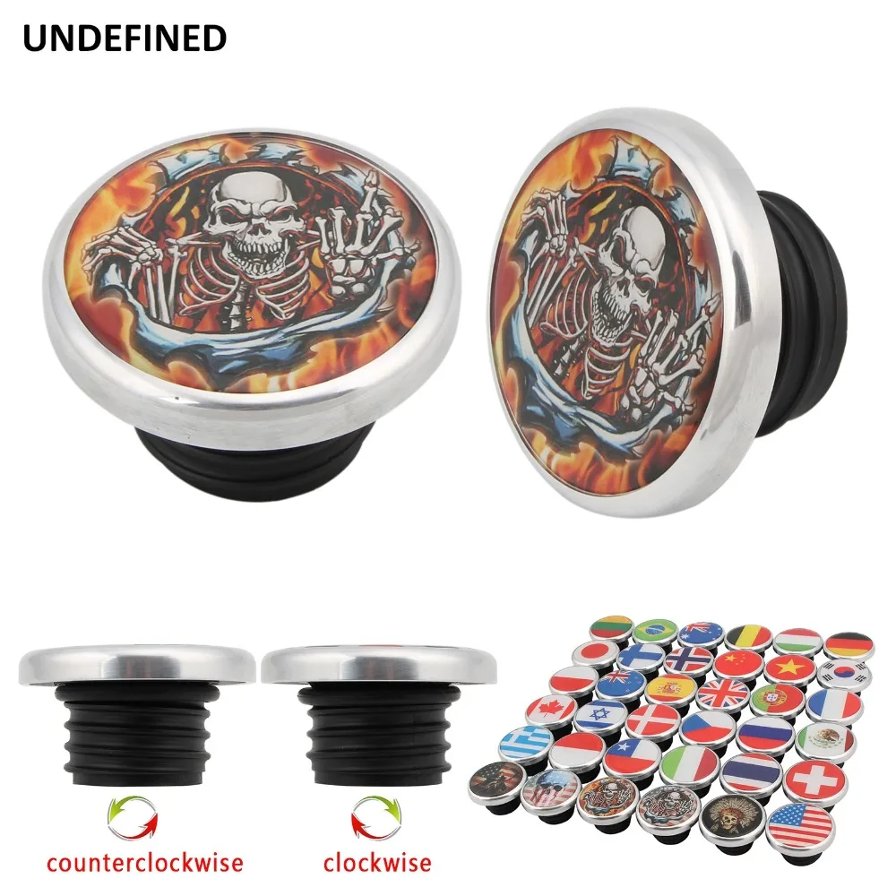 

Chrome Polish Skull Fuel Tank Cap Vented Gas Caps Cover For Harley Sportster XL1200 883 Dyna FXD Touring Road King 1996-2018
