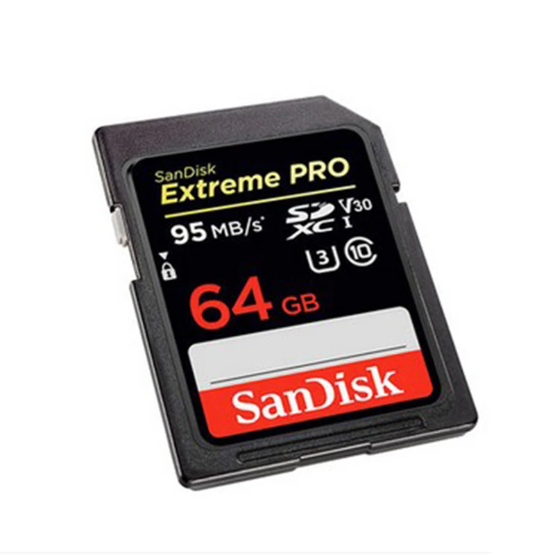 100% Original SanDisk 64GB Extreme PRO SDHC SDXC UHS-I High Speed Memory Card C10 SD Card Camera Class 10 95MB/s carte sd