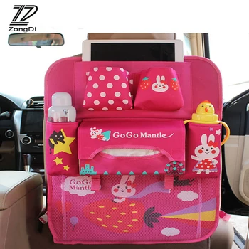 

ZD Car Cartoon Kids Bag For Hyundai Tucson 2017 Solaris ix35 i30 Suzuki Swift Mitsubish ASX Seat Back Luggage Organizer Covers