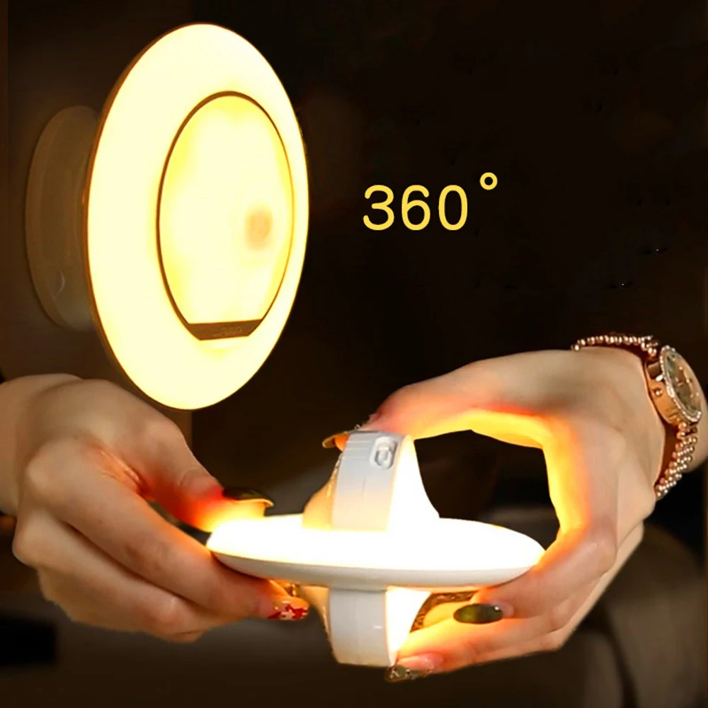 

Party Supplies Rechargeable Security Wall Lamp 360 Degree Rotating LED Night Motion Sensor Security Light