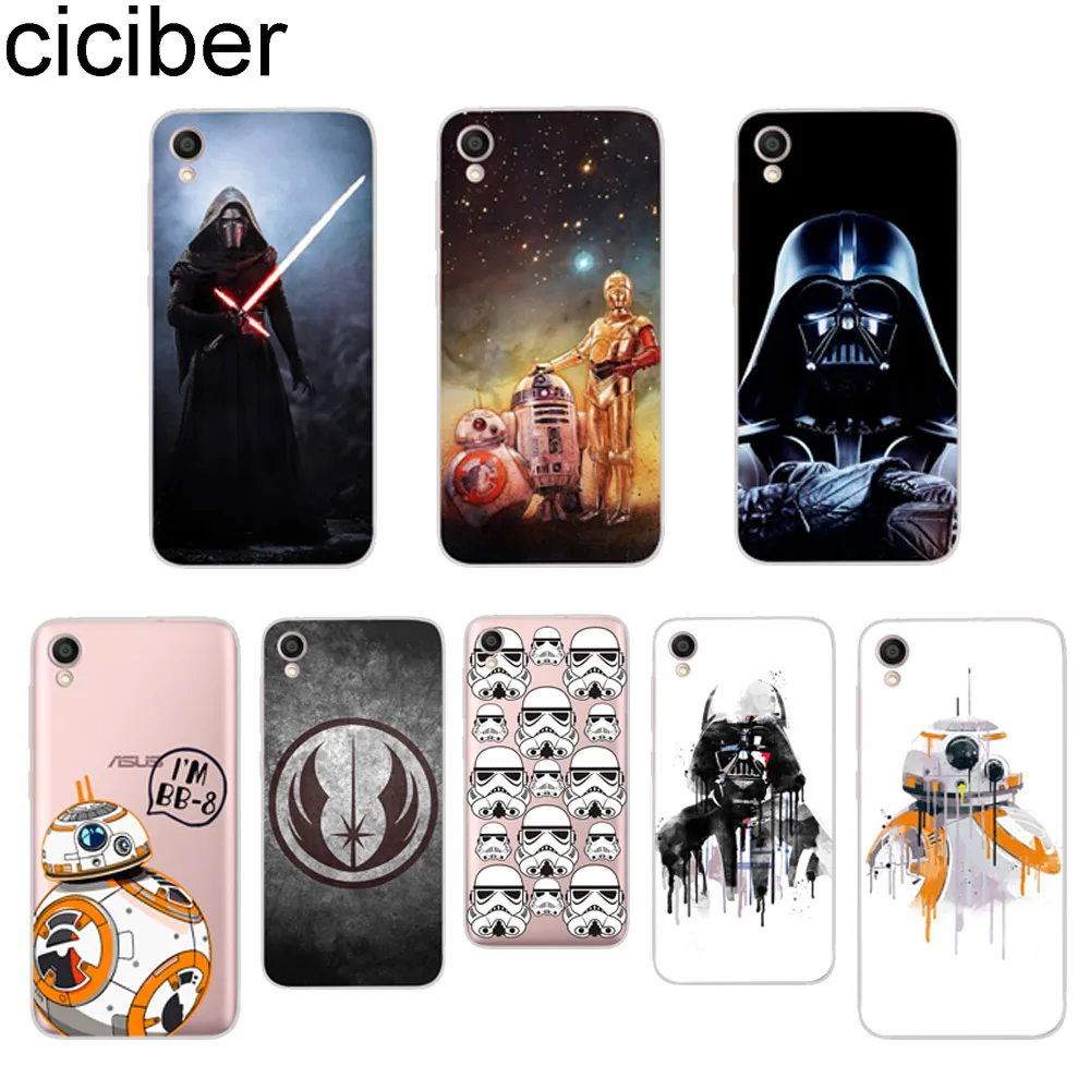 

ciciber for ASUS ZenFone Live L1 V 3 GO Zoom S Cover Clear TPU for ZenFone MAX Pro Plus Lite L1 M1 Soft TPU Phone Case Star Wars