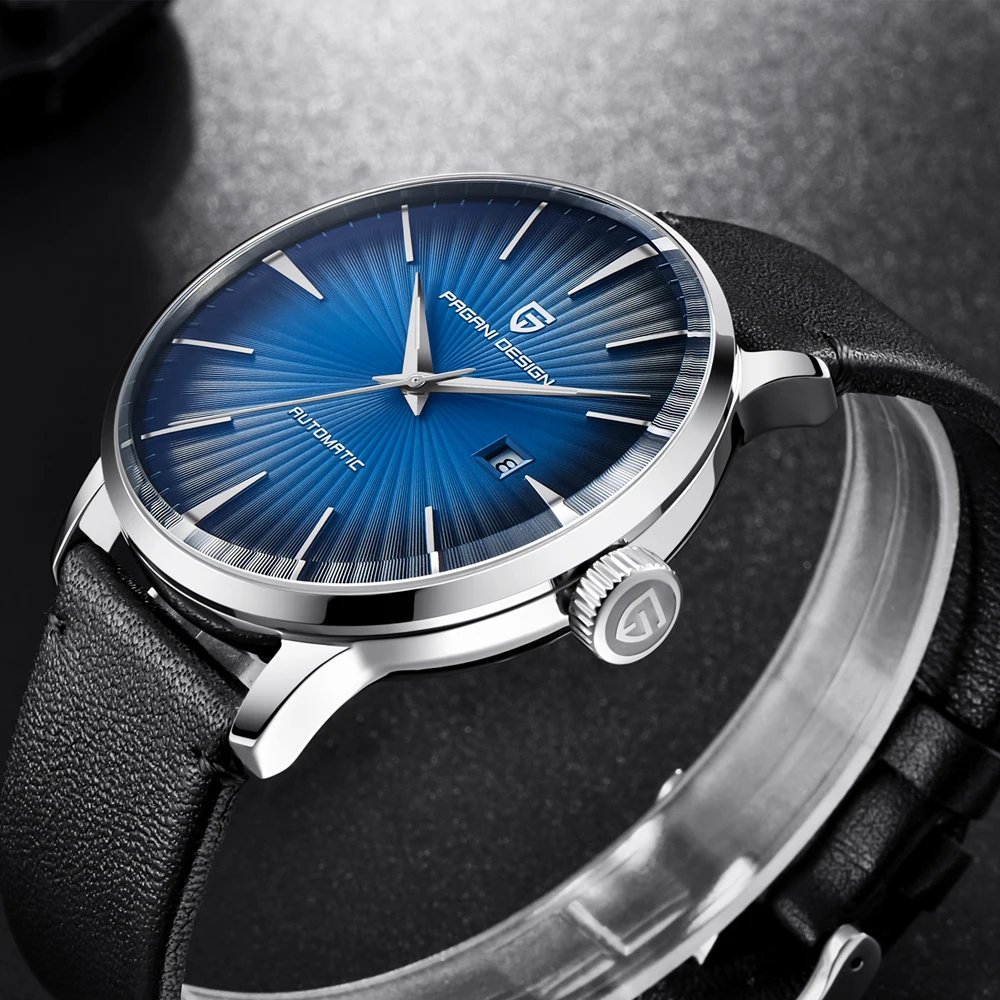 

PAGANI Mechanical Watches Men Automatic Machine Strap Watch Moon Phase Calendar Business Dress Classical Watch
