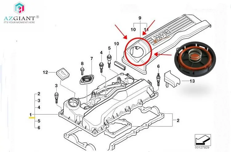 Выпускной крышка клапанной коробки для BMW E60 E90 E87 318 320 520X1X3 118 120 N46