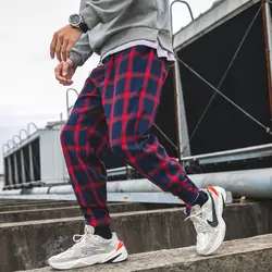 2019 новые весенние повседневные мужские брюки сетка уличная бегунов мужские хлопковые смешанные хип-хоп мужские спортивные брюки