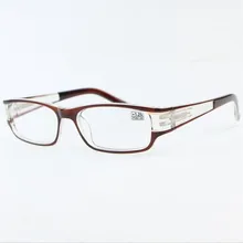 Простые модные квадратные очки для чтения женщин мужчин пластиковые полный кадр пресбиопии очки унисекс 1,0-4,0 R154