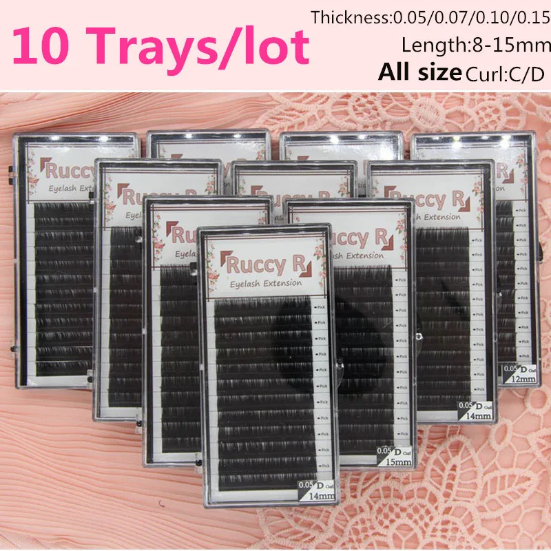 

10 trays all size high quality professional mink lash mega lash eyelash extensions individual russan volume eyelash extensions