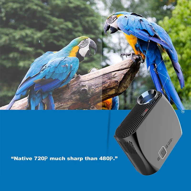 Exquizon GP100 Projector Support Full HD Set in Android 6.0.1 WIFI Bluetooth 1280800 3200 Lumens Beamer LED TV home theater (12)