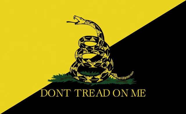Gadsden Flag dont tread on me flags digital print banner with 2 Metal