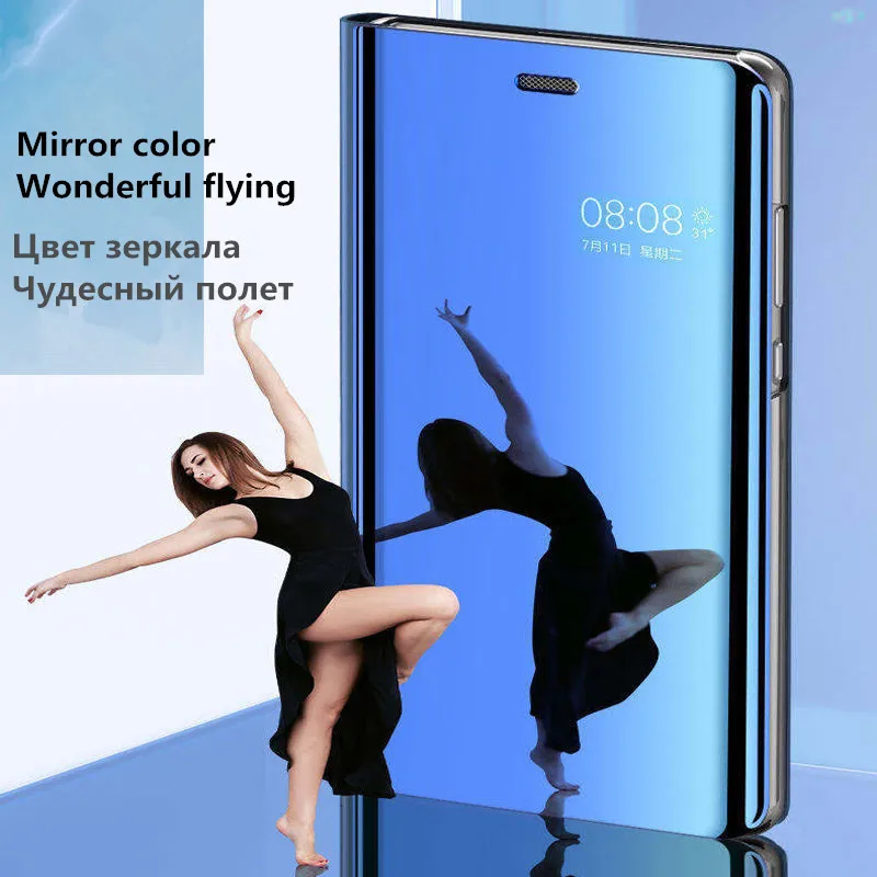 P умный прозрачный зеркальный чехол для huawei P8 P9 P10 P20 Lite Plus для mate 10 20 lite pro honor 10 9 8 nova 3 3i флип-чехол