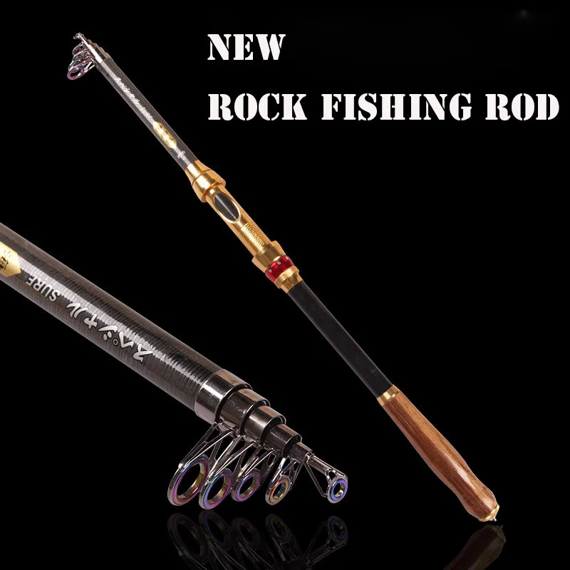 

2016 New Strong Carbon Sea Folding 2.1M 2.4M 2.7M 3.0M 3.6M Telescopic Rods Spinning Fishing Tackle Rods