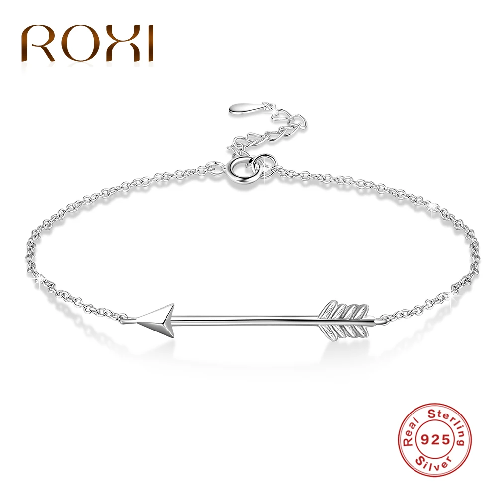 

ROXI Real 925 Sterling Silver Bracelet Jewelry " Heart Together" Chain Bracelet Adjustable Charm Bracelets for Valentine's Gift