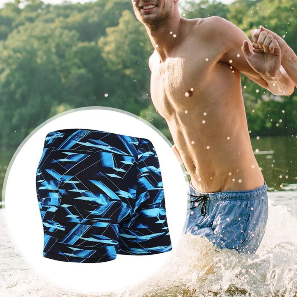 حار بيع الصيف ملابس سباحة رجالي ملابس السباحة الصبي جذوع مطبوعة الرباط خفيفة الوزن تنفس السباحة تصفح السراويل الرياضية