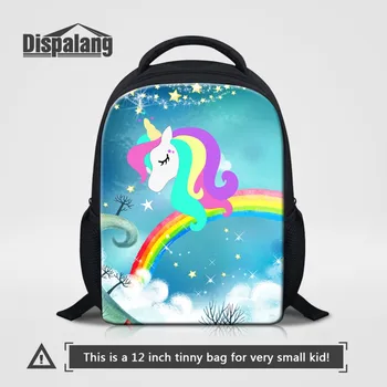 

Dispalang Cute Kindergarten Nursery Schoolbag Preschool Backpack Cartoon Unicorn Rainbow Print 12 inch Children Book Bag Mochila