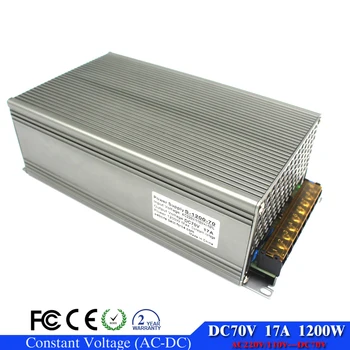 

Single Output dc70V Switching power supply 1200W 70V 17A dc Power Supplies led driver transformer ac110v 220v For cnc cctv Motor