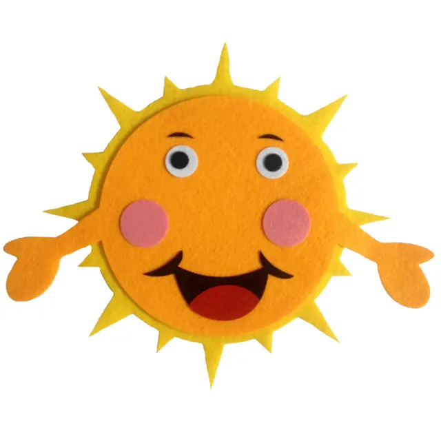 Cute Cartoon Sun Wall Sticker Removable Vinyl Wall Decal For Kids Play