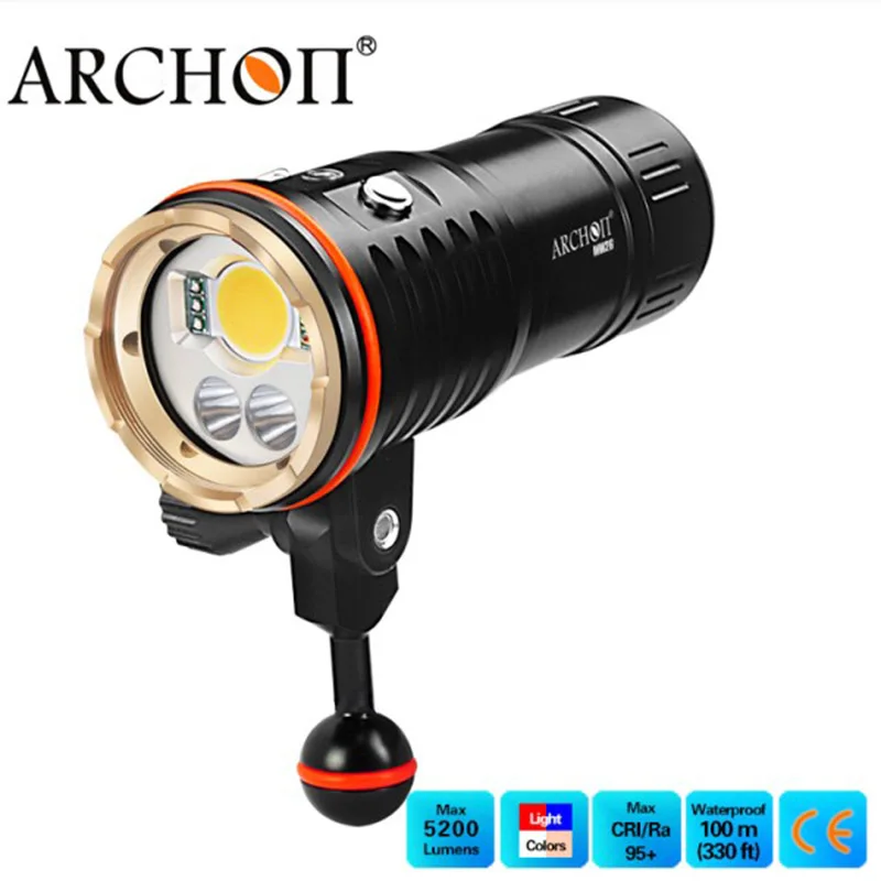 

Diving Video Light ARCHON DM20 WM26 5200 LM Diver LED Flashlight Blue Red Photographing Waterproof Underwater Light With Battery