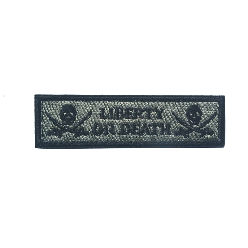 Вышитые нашивки Liberty или Death Skull тактические эмблемы значки вышивка для куртки