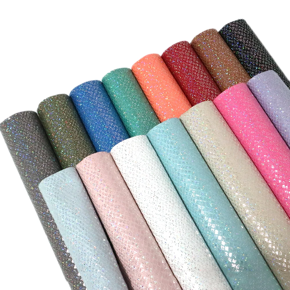 

David accessories 20*34cm Laser Grid Plain Faux Synthetic Leather Patchwork For Hair Bow Bag Wallet Phone Cover DIY,1Yc7077