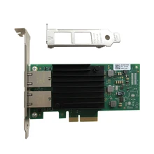 Eastforfuy для Intel X550-T2 Ethernet PCI Express конвергентный сетевой адаптер-PCI-E X4-двойной RJ45 Медь Порты и разъёмы ЮК для ПК