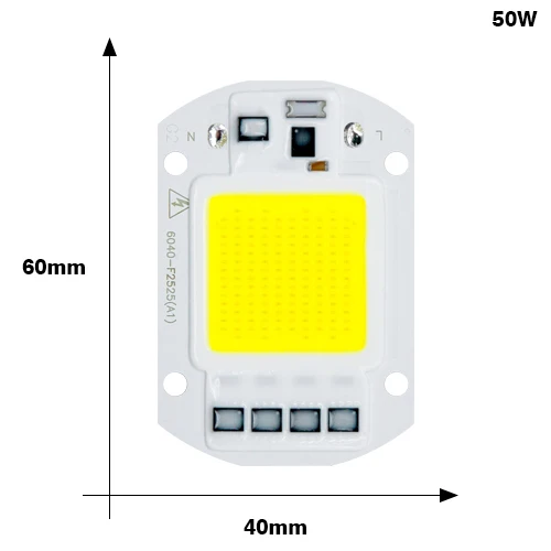 KARWEN 110V 220V COB Чип для светодиодной лампы, 20 Вт, 30 Вт, 50 Вт, ручная сборка умная ИС(интеграционная схема) нет необходимости в драйвере Вход для DIY светодиодный прожектор светильник Точечный светильник чип - Испускаемый цвет: 50W