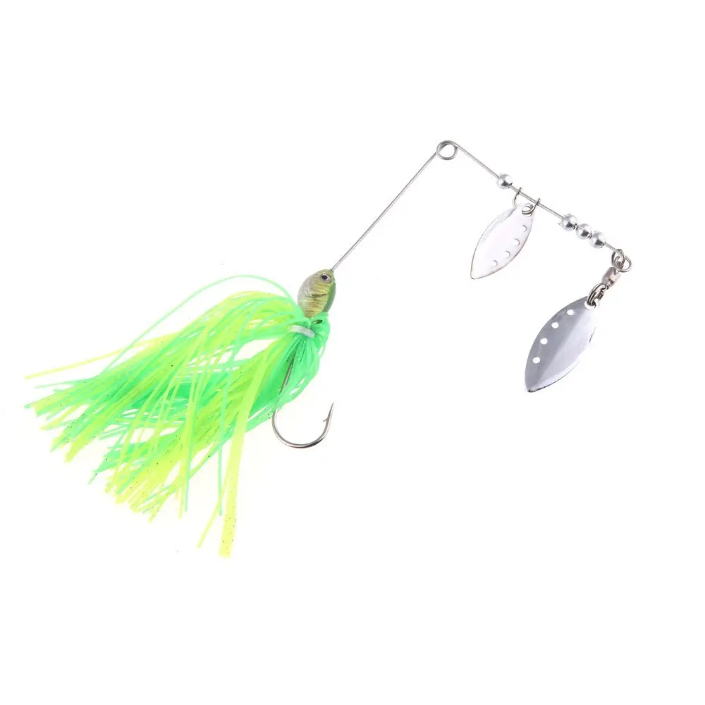 

3 Pcs of (12 g hard spinner bait fishing lures (green))