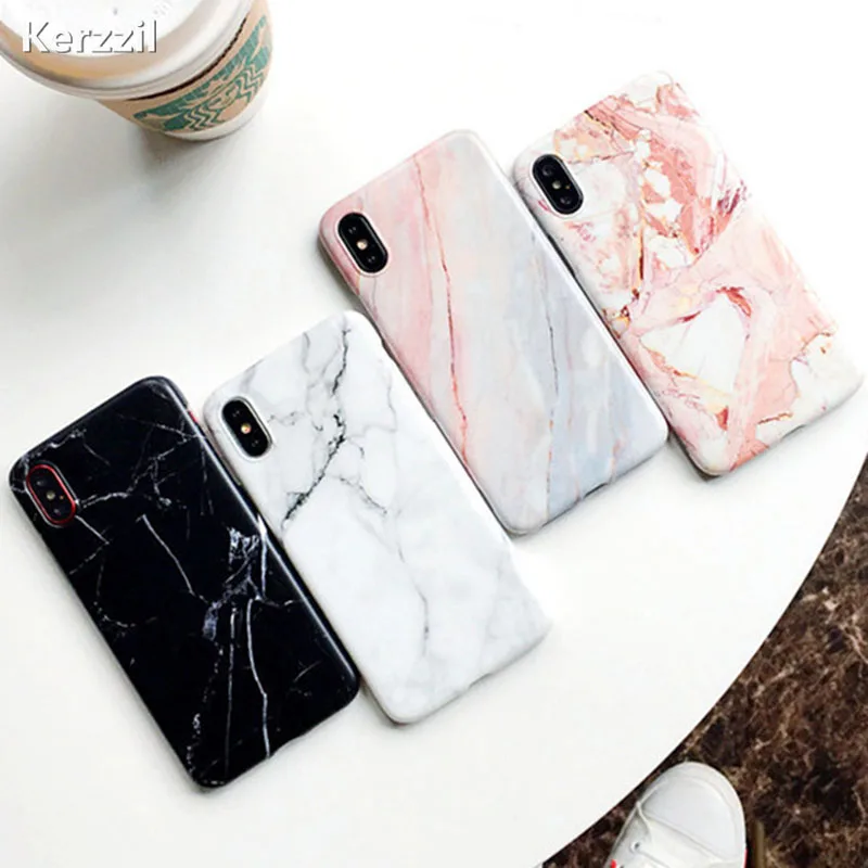 Чехлы Kerzzil с мраморным камнем для iPhone 7 Plus чехол гранитный мягкий силиконовый