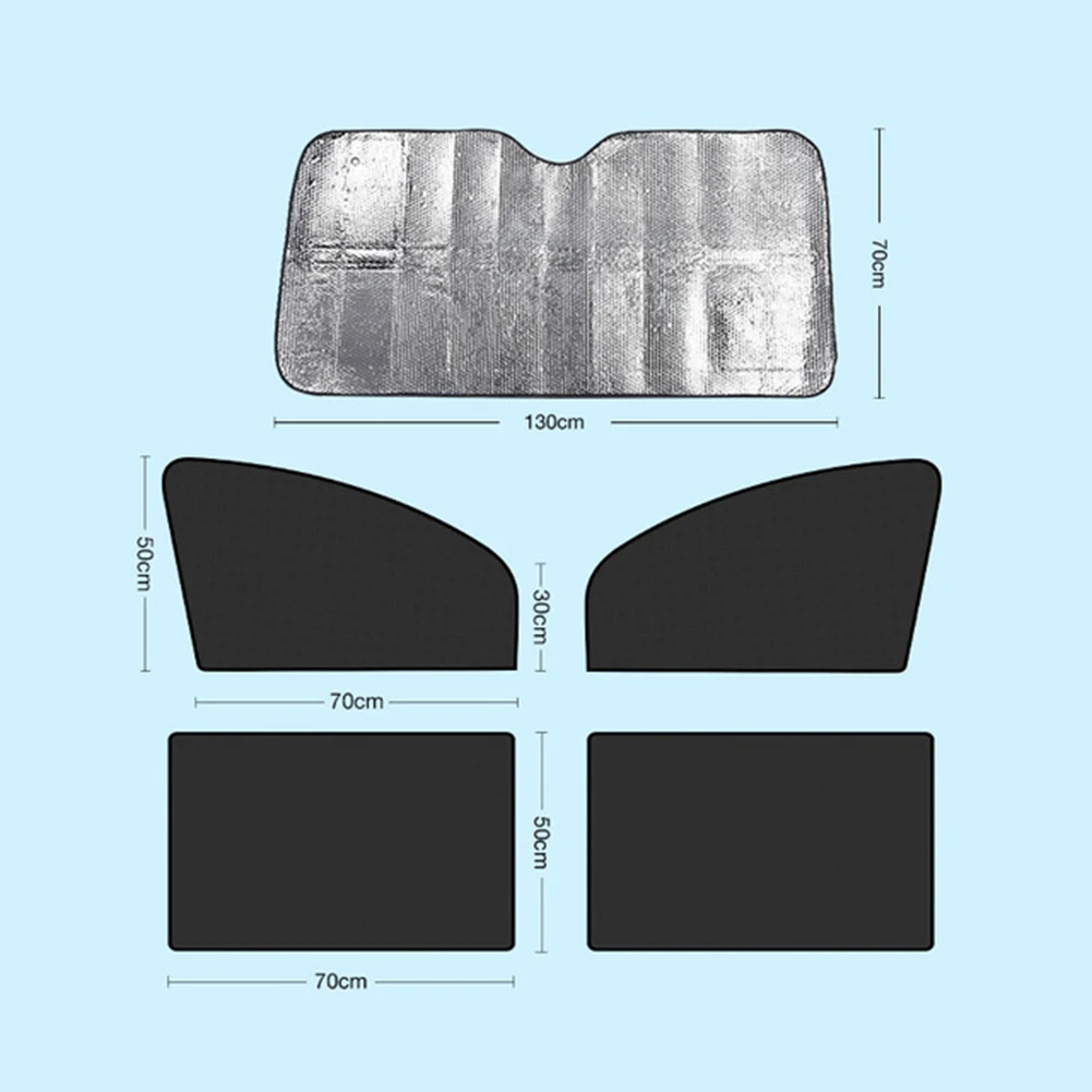 5 шт. автомобильный солнцезащитный козырек для окна, боковая занавеска, экран, защита от солнца, солнцезащитный экран, УФ-защита, оконная пленка, черный авто солнцезащитный козырек, занавеска